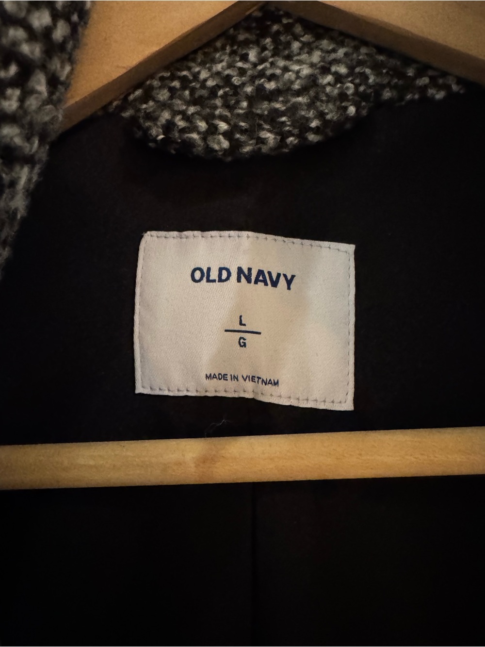 Old Navy Black and Gray Tweed Pea Coat - Picture 4 of 5